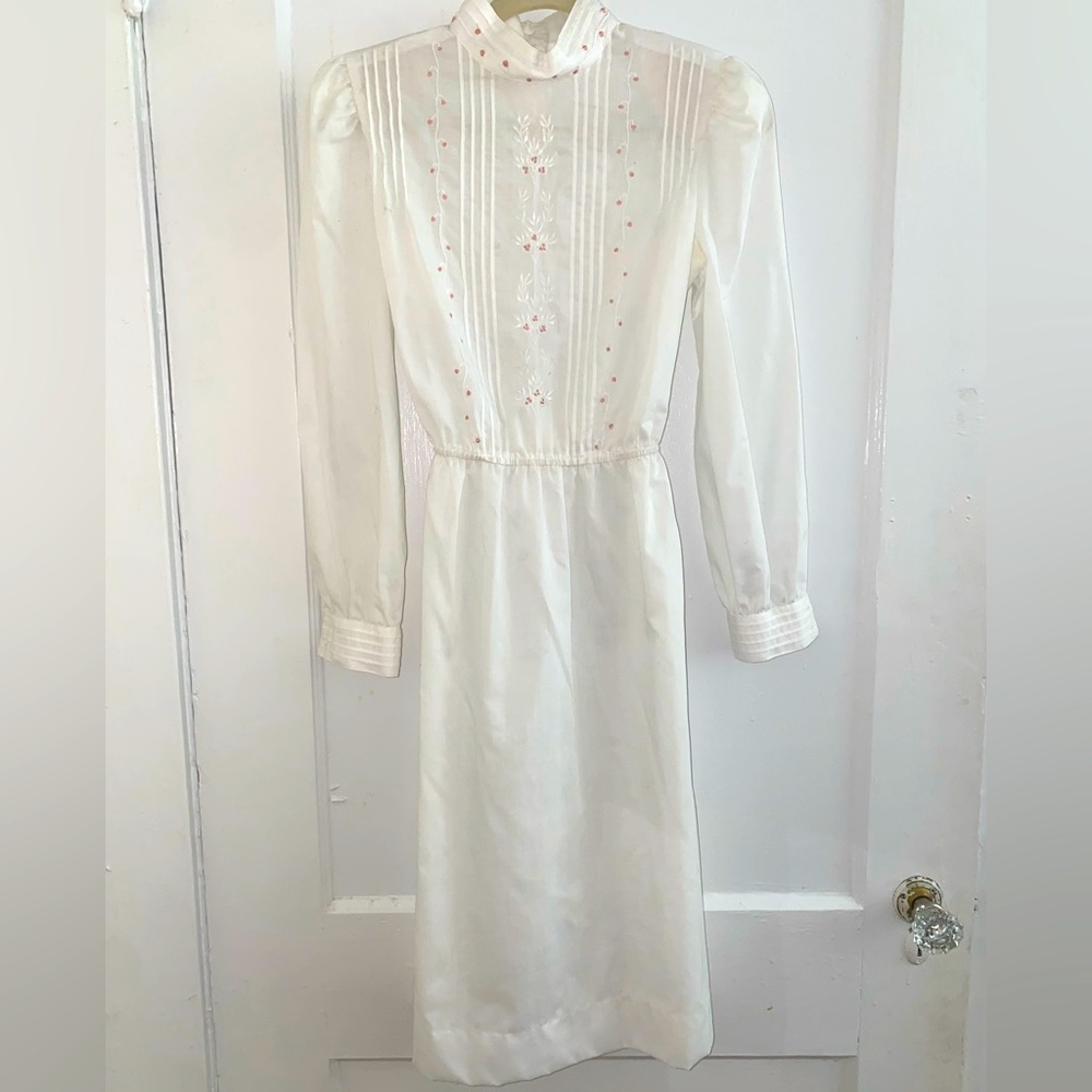 Vintage Mock Neck Prairie Dress